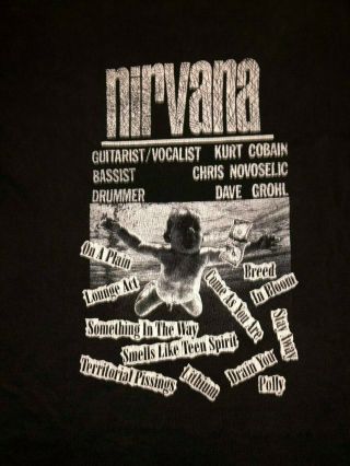 VTG Nirvana Nevermind Shirt XLarge Kurt Cobain 90s Bootleg Heart Shaped Box RARE 5