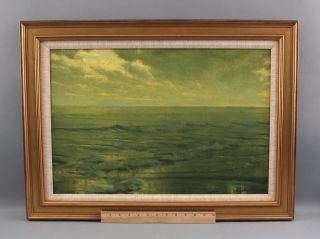 Antique Thomas Alexander Harrison American Impressionist Seascape Waves Painting