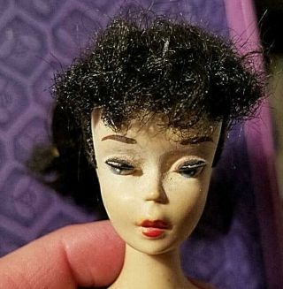 Vintage Barbie Brunette 3 Ponytail TLC TM Body 4