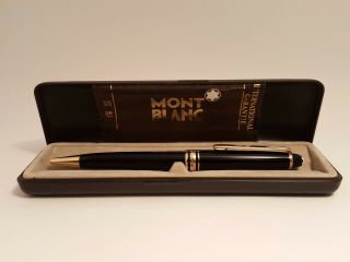 Vintage Montblanc Meisterstuck Black & 18k Gp Classique 164 Ballpoint Pen