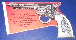 Vintage Gene Autry Show Promotional Paper Pop Gun Champion & Little Champ