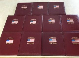 Leather Set ‘the History Of The United States.  Set Of 12 Books