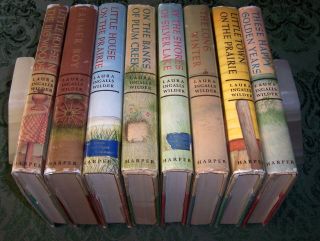 Laura Ingalls Wilder - Set Of 8 Vintage Hardcovers With Dust Jackets