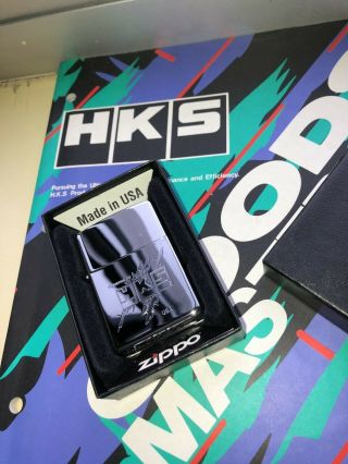 HKS Zippo Lighter Rare JDM Vintage RB26 SR20 Skyline Supra Nismo GTR S13 R33 R34 2