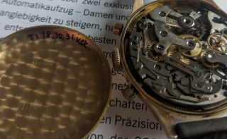 Baume & Mercier 18k Solid Gold Oversize Mechanical Chronograph RARE Landeron 148 11