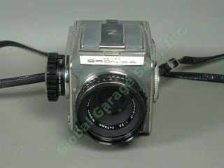 Vtg Zenza Bronica D Deluxe 6x6 Camera Nikkor - P 75mm f/2.  8 Lens,  Extra Film Back 2
