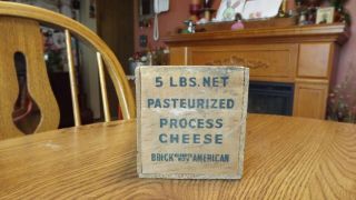 Vintage Jack Sprat Brand Wooden Cheese Box 5 Wood Crate Mason City Iowa 3