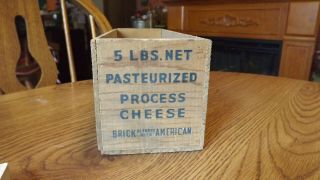 Vintage Jack Sprat Brand Wooden Cheese Box 5 Wood Crate Mason City Iowa 4