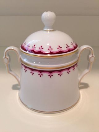 Hochst Hand - Painted Porcelain Sugar Pot Made In Germany