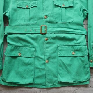 Vintage 90s Polo Ralph Lauren Safari Jacket Size XL Made in USA Green 3