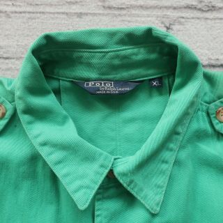 Vintage 90s Polo Ralph Lauren Safari Jacket Size XL Made in USA Green 6