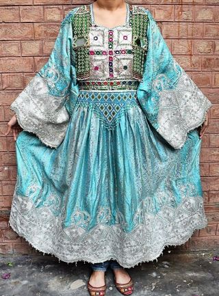 Afghan Nomad Boho Tribal Ethnic Banjara Unique Dress 60s 70s Vintage Kuchi Dress