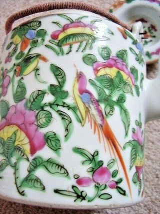 LARGE ANTIQUE CHINESE FAMILLE ROSE porcelain TEAPOT LATE 19TH CENTURY 6