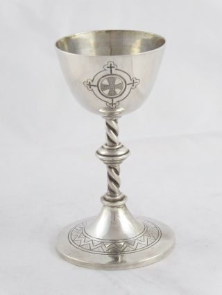 Quality Antique Victorian Solid Sterling Silver Communion Chalice Cup 1892 54 G