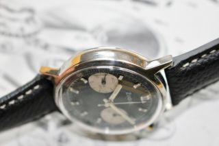 ZODIAC/CLEBAR VINTAGE CHRONOGRAPH PANDA DIAL POORMANS HEUER CARRERA VALJOUX 8