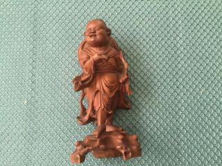 Hand Carved Wooden Figurines; 5 1/2” Tall Chinese Figure; Great Detail
