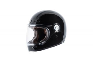 Torc T1 Gloss Black Dot Retro Full Face Scooter Motorcycle Bike Helmet Medium