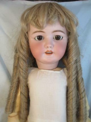 Antique German Bisque Doll Simon & Halbig Dep 1079 Brown Eyes Jointed Body 32 "