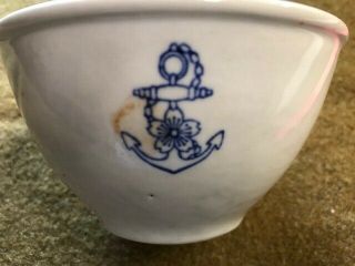 Ww2 Japanese Naval Landing Forces Ceramic Rice Bowl - Vet Bring Back