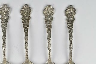 Set of Six Gorham 7,  1/4 inch Sterling Silver Spoons in Versailles Pattern 4