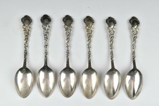 Set of Six Gorham 7,  1/4 inch Sterling Silver Spoons in Versailles Pattern 5