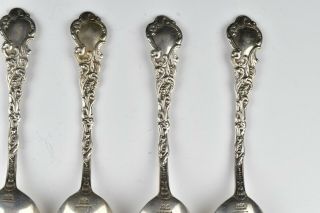 Set of Six Gorham 7,  1/4 inch Sterling Silver Spoons in Versailles Pattern 8