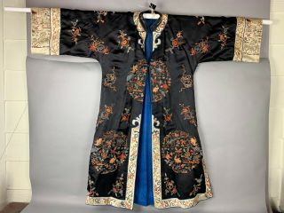 19th/20th C.  Hand Embroidered Chinese Robe