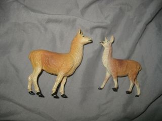Preiser Elastolin Germany Llamas Plastic 1:25 Scale Zoo Animals 47528 & 47527
