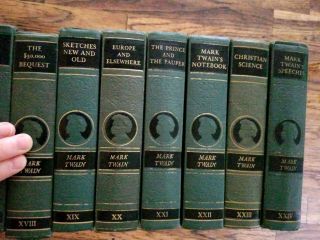 Vintage 1922 The Complete of Mark Twain 24 Volume Set Harper & Bros Books 7