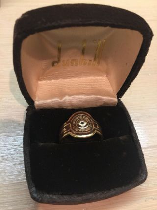 Vintage Dunhill Cigar Band Ring Set: One Each;18k Gold; Sterling