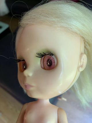 Vintage 1972 Kenner Blythe Doll Blonde 7 lines Tagged Made In Hong Kong 5