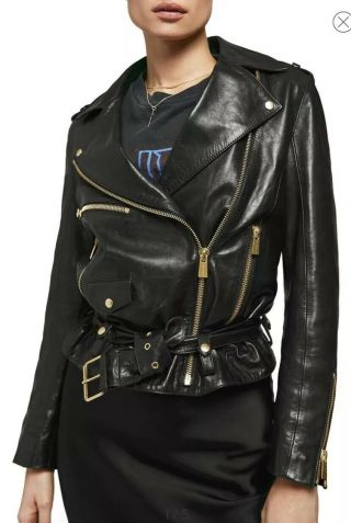 Anine Bing Sz L Vintage Leather Jacket In Black Nwt $999