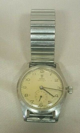 Vintage Rolex Tudor Oyster Shock Resistance Wrist Watch Fixo - Flex Strap