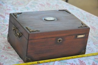 Vintage Partagas Solid Wood Mahogany Cigar Box Humidor 11 " X 7 3/4 " X 5 " 503