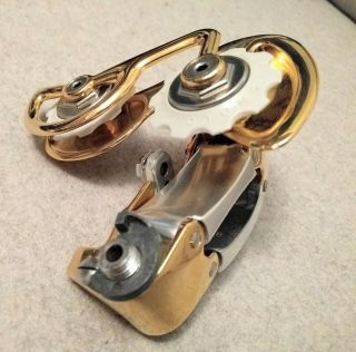 RARE 84 Dated 1st Gen Campagnolo C Record Groupset Stunning Gold plated. 4
