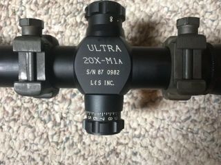 Vintage Leupold Ultra M1 20x30mm Mil - Dot With Rings And Sunshade