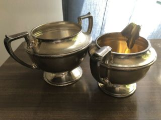 Antique Sterling Silver Large Sugar And Creamer Set Not Scrap 427,  Grams