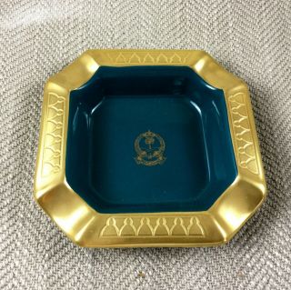 Rare Dish Bowl Ashtray Catchall Saudi Royal Guard Military Arabia Royalty 3