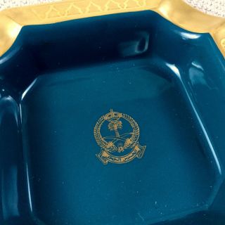Rare Dish Bowl Ashtray Catchall Saudi Royal Guard Military Arabia Royalty 4