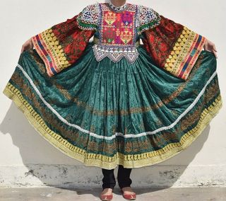70s Vintage Kuchi Dress Afghan Nomad Boho Tribal Ethnic Banjara Unique Dress F5