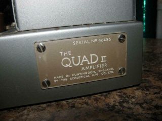 (1) Vintage The Quad II / 2 Monoblock Power Tube Amplifier / Amp 3