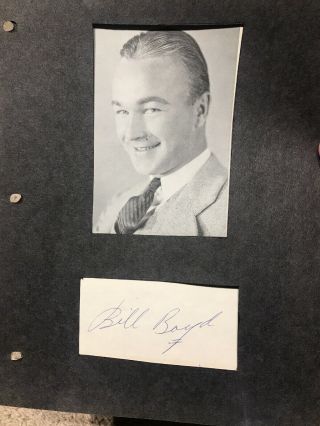 Hopalong Cassidy “bill Boyd” Autograph With Photo 1940’s Rare 1950’s