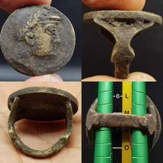 Old Roman Emperor Bronze Wonderful Ring 61