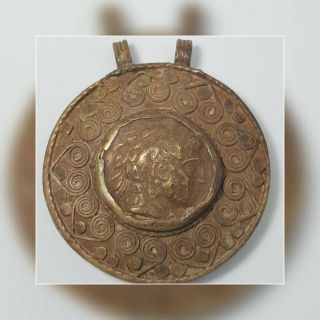Alexander The Great Amyzing Old Coin Antique Bronze Pendant