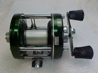 Vintage ABU GARCIA AMBASSADEUR FISHING REEL w/ BOX - GREEN 5500 - D - 3