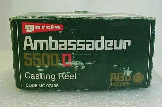 Vintage ABU GARCIA AMBASSADEUR FISHING REEL w/ BOX - GREEN 5500 - D - 9