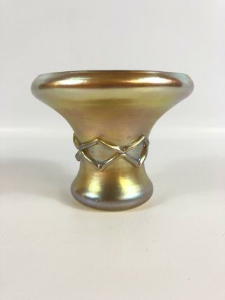 Signed Louis Comfort Tiffany Favrile Glass Vase Antique Fine Art Glass