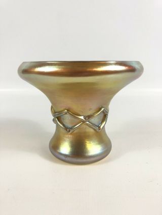 Signed Louis Comfort Tiffany Favrile Glass Vase Antique Fine Art Glass 2