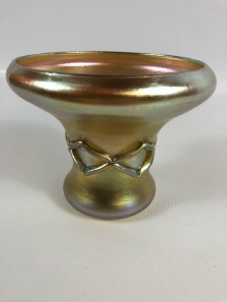Signed Louis Comfort Tiffany Favrile Glass Vase Antique Fine Art Glass 4