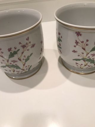 Vintage Set Of 2 Jardenaires Cache Pots In The French Style Signed Ag 1983